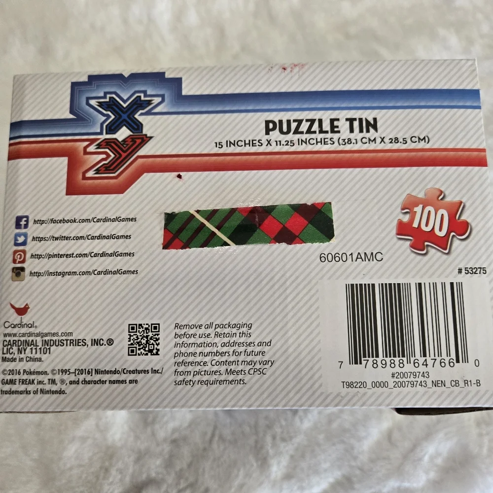 Pokemon Ball 100 Piece Puzzle Tin 2016 New in Box